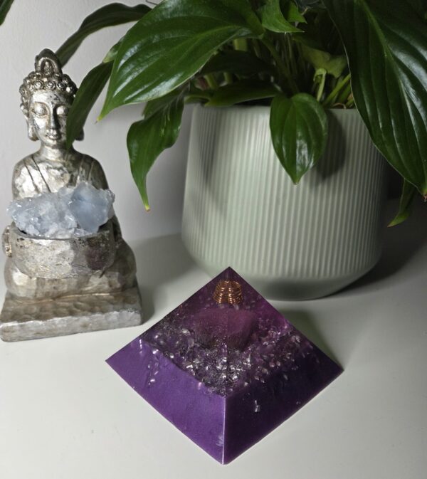 Amethyst Purple Orgone Pyramid