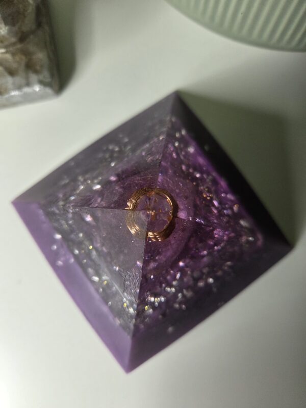 Amethyst Purple Orgone Pyramid