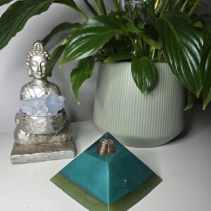 Turquoise & Green Orgone Pyramid
