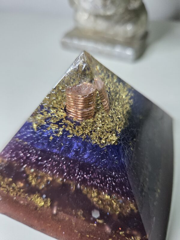 Golden Layered Orgone Pyramid