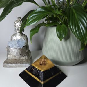 Black & Gold Orgone Pyramid