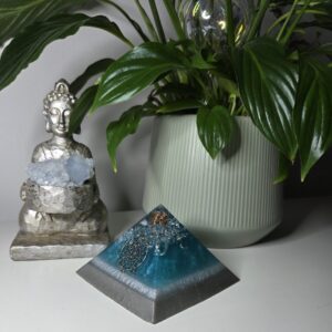 Ocean Blue Dream Catcher Orgone Pyramid