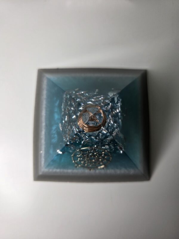 Ocean Blue Dream Catcher Orgone Pyramid