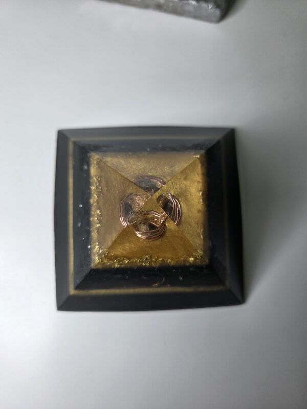 Black & Gold Orgone Pyramid