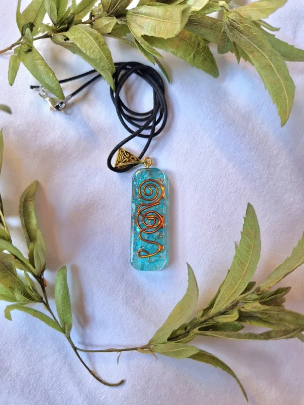 Crystal Aquamarine Orgone Pendant