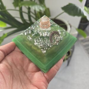 Green Tree of Life Orgone Pyramid