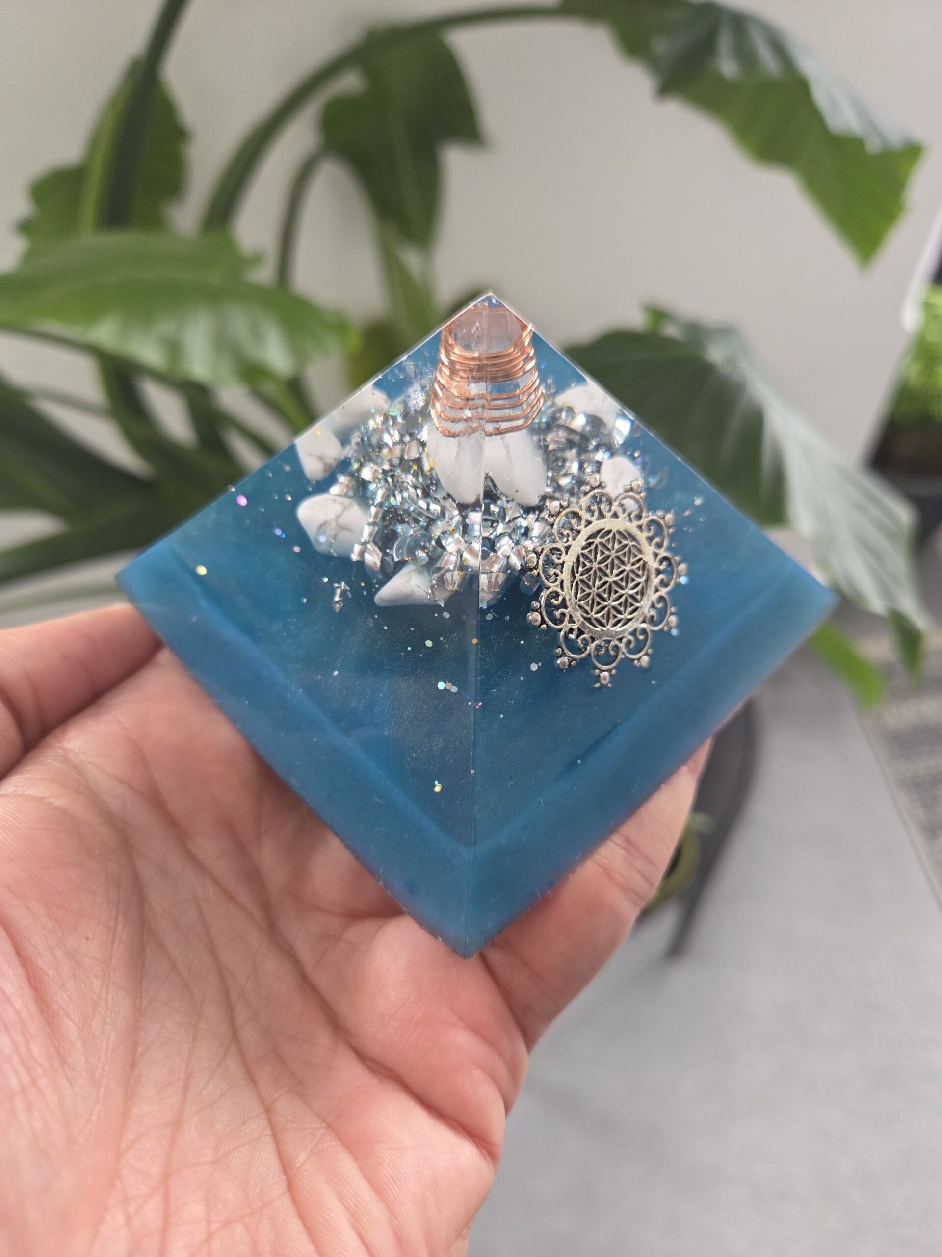 Blue Spiritual Development Orgone Pyramid