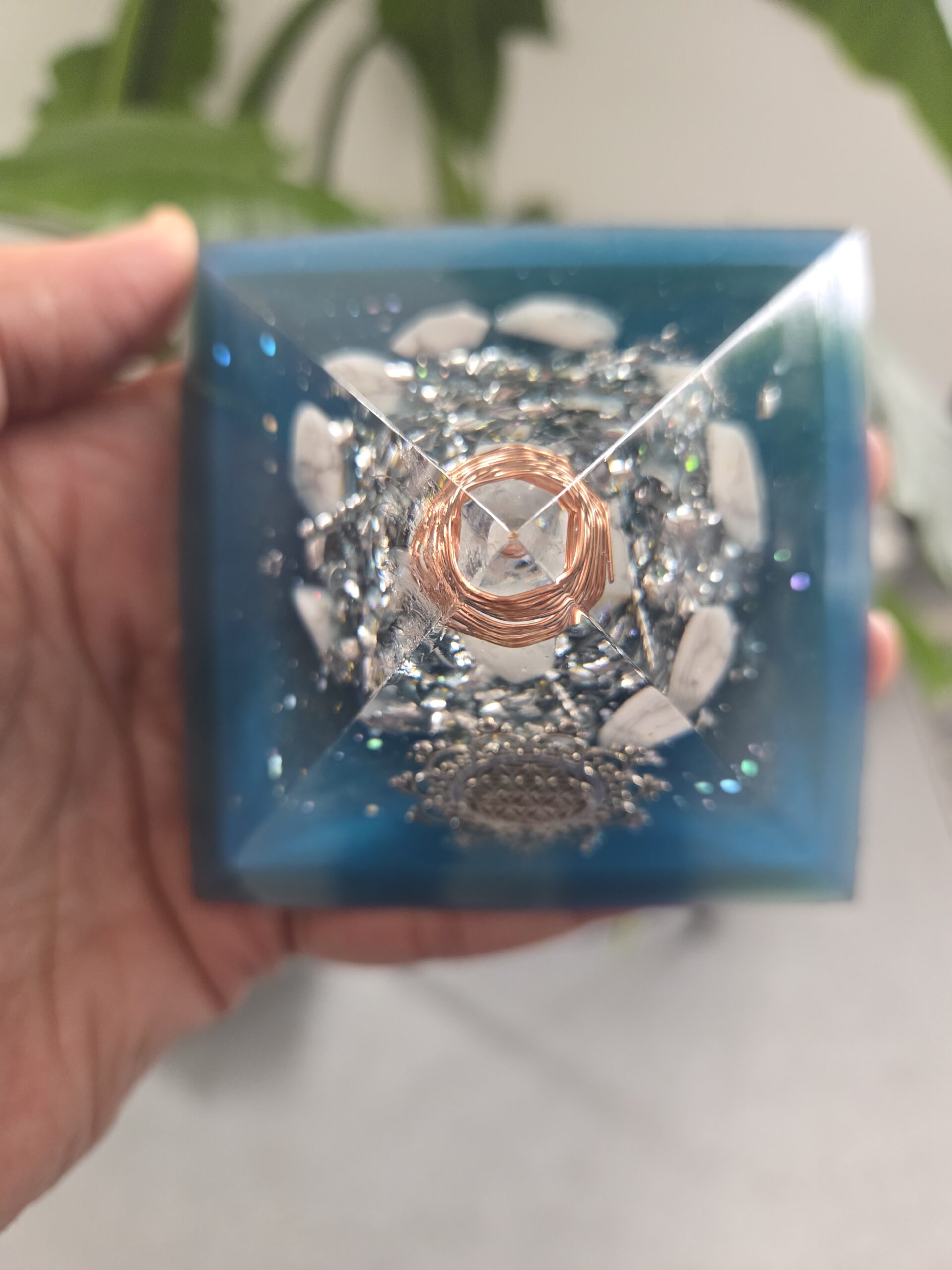 Blue Spiritual Development Orgone Pyramid - Image 3